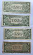 4 $ 1 Hawaii Emergency Overstamp Silver Certificates