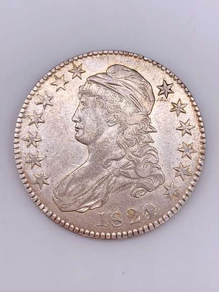 1824 Capped Bust Silver Half Dollar