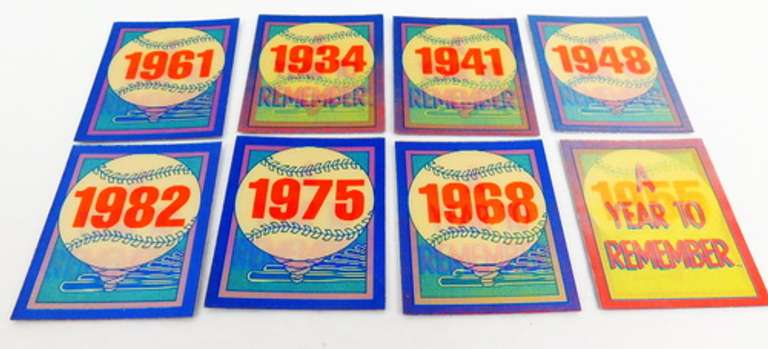 8 Score 1989 Hologram Trivia Baseball Cards