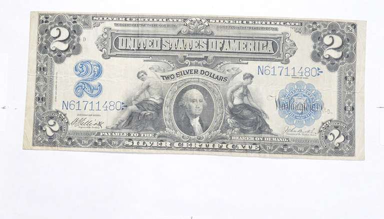 1899 $2.00 United States Silver Certificate - Large Note