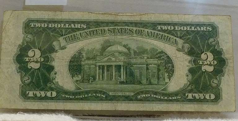 1928-G $2.00 US Note, Red Seal, circ.