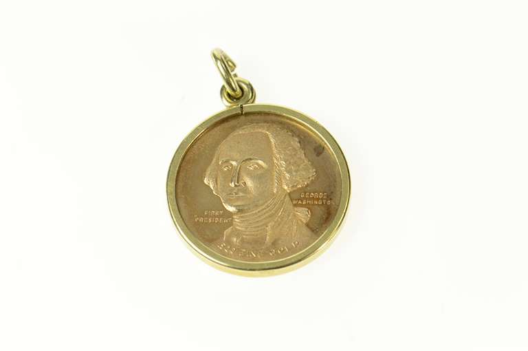 12K Yellow Gold United States of America Bicentennial Charm/Pendant
