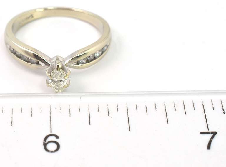 Elegant 0.36CTW Diamond Ring in 14KT White Gold