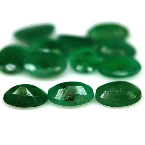 Oval cut 6.53ct 12 piece Zambian Emerald parcel