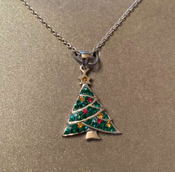 Colorful Christmas Tree Necklace
