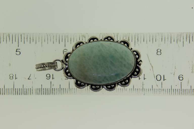 Silver-Tone Quartz Gemstone Pendant