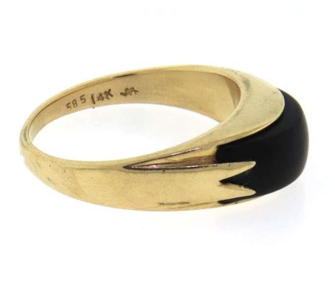 Favorite Yellow Gold Black Onyx Ring