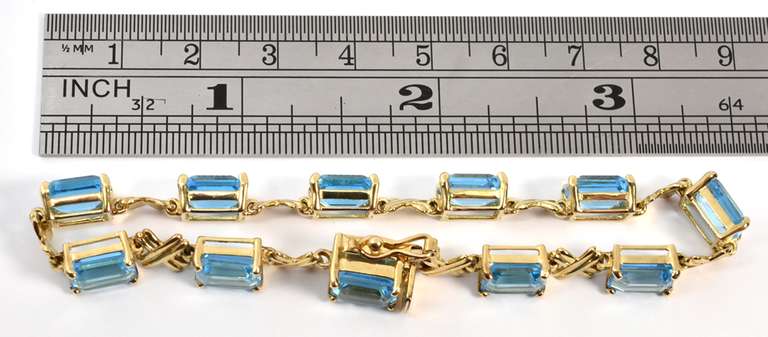 Bright Blue Topaz Bracelet