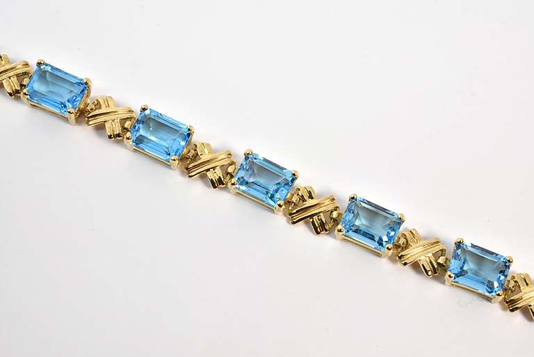Bright Blue Topaz Bracelet