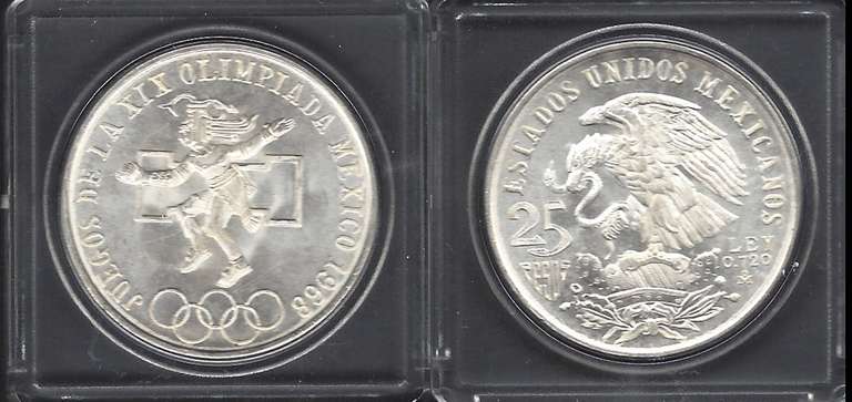 25 Pesos 1968 Juegos De La XIX Olimpiada Mexico