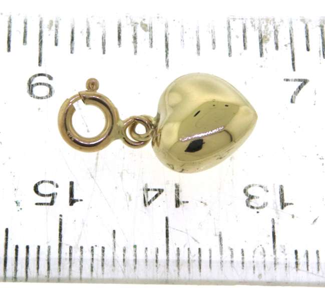 Nice Heart Shaped Yellow Gold Charm