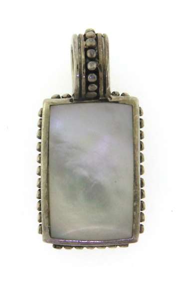 Vintage Sterling Silver Mop Pendant