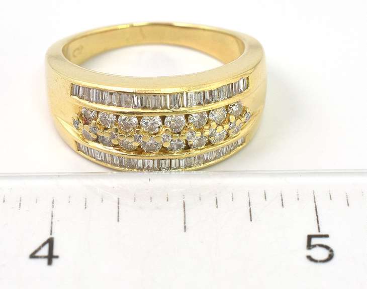 Shiny Diamond Band Ring in 14KT Yellow Gold