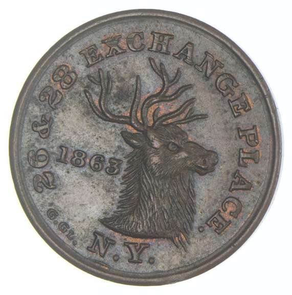 1863 N.Y. Schulze's Restaurant/Saloon Civil War Store Card