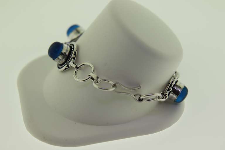 Silver-Tone Quartz Gemstone Bracelet