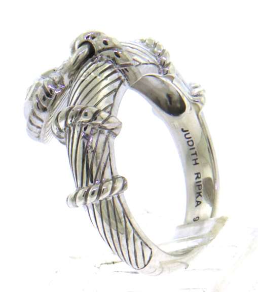 Judith Ripka Heart Charm Dangle Ring