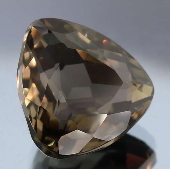 Rich 31.79ct trillion cut Smoky Quartz