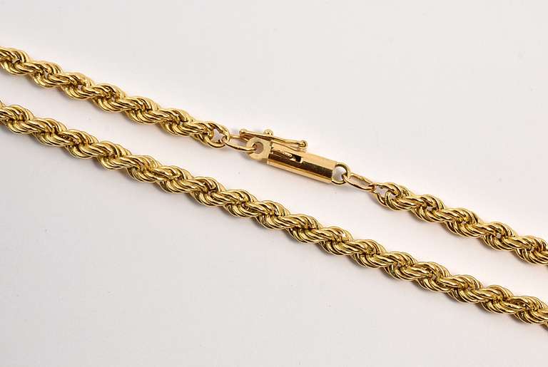 Popular 18" 14k Hollow Rope Necklace