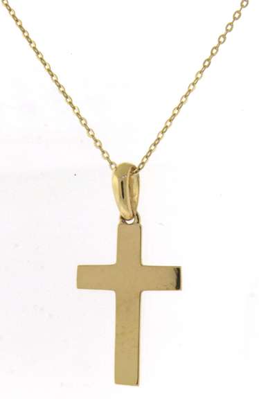 Gorgeous Yellow Gold Cross Pendant on Chain