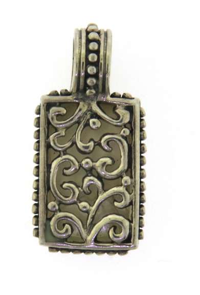 Vintage Sterling Silver Mop Pendant