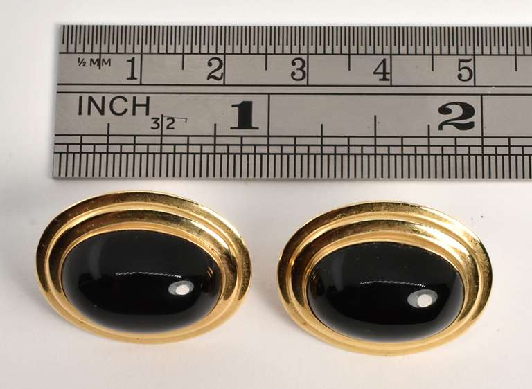 Popular Onyx and Gold Earrings
