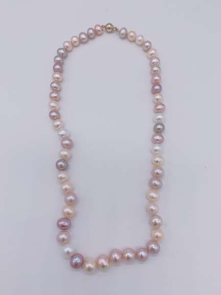 14kt Yellow Gold & Pink Pearl Necklace