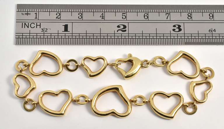 Modern Heart Link 14k Bracelet