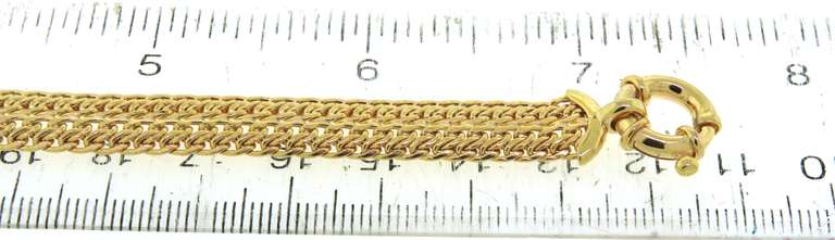 Charming Yellow Gold Woven Link Bracelet