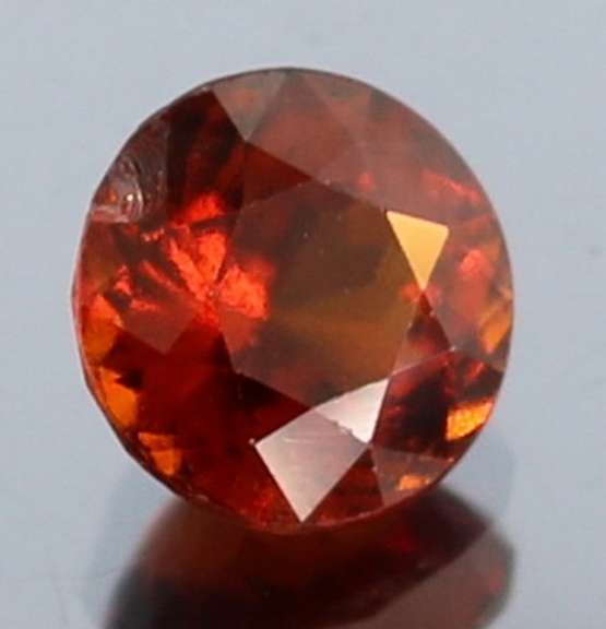 Fiery 3.44ct top color Hessonite Garnet solitaire