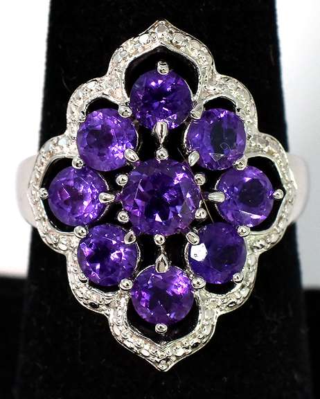Juicy Amethyst Ring in Sterling Silver