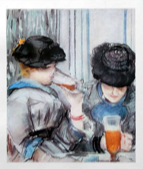 Vintage Edouard Manet, Women Drinking Beer