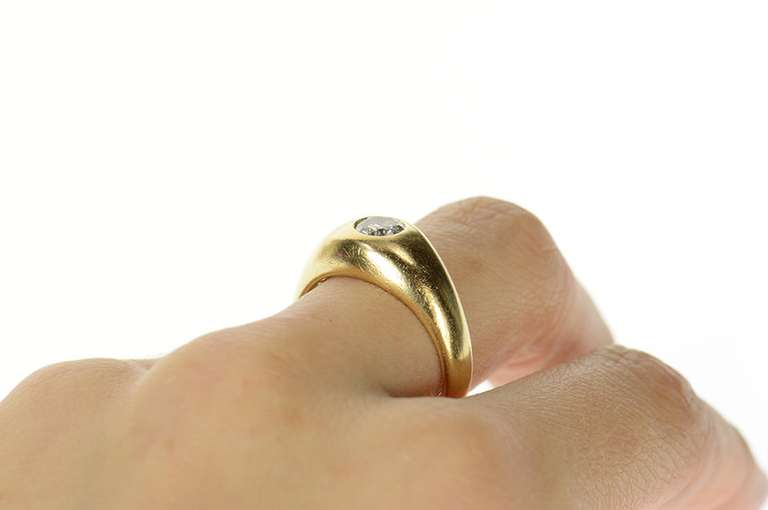 14K Yellow Gold 0.57 Ct Men's Diamond Solitaire Wedding Ring