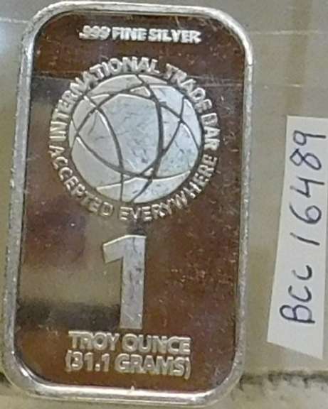 1 Oz Silver Bar PROOF - ITB