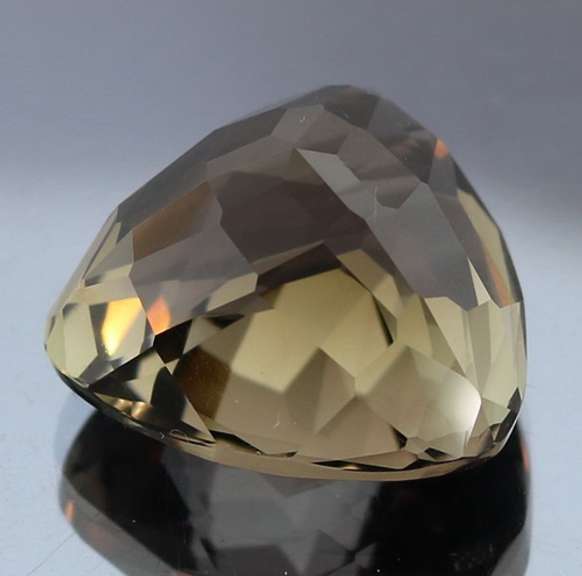 Rich 31.79ct trillion cut Smoky Quartz