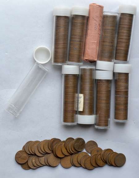 10 Circulated Lincoln Cent Rolls