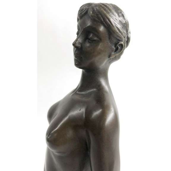 NUDE GIRL BRONZE SCULPTURE