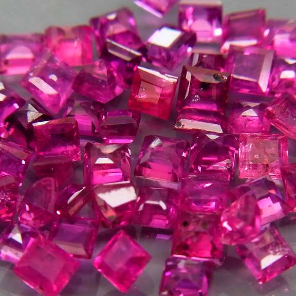 Premium 4.04ct 53 piece princess cut Ruby set