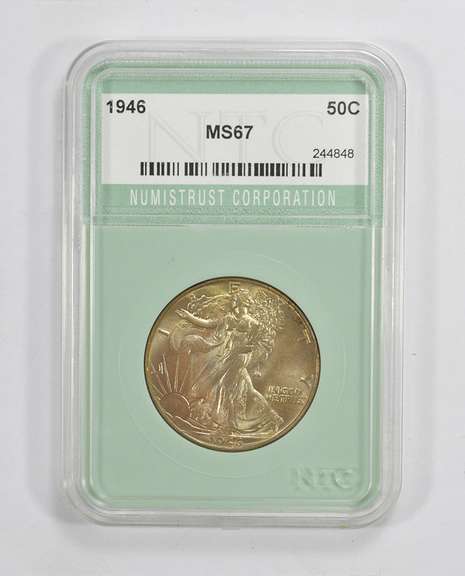 MS67 1946 Walking Liberty Half Dollar - NTC Graded