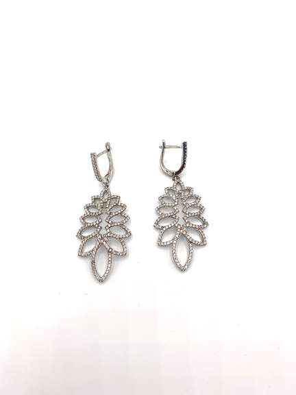 Unique Sterling Silver Floral Earrings