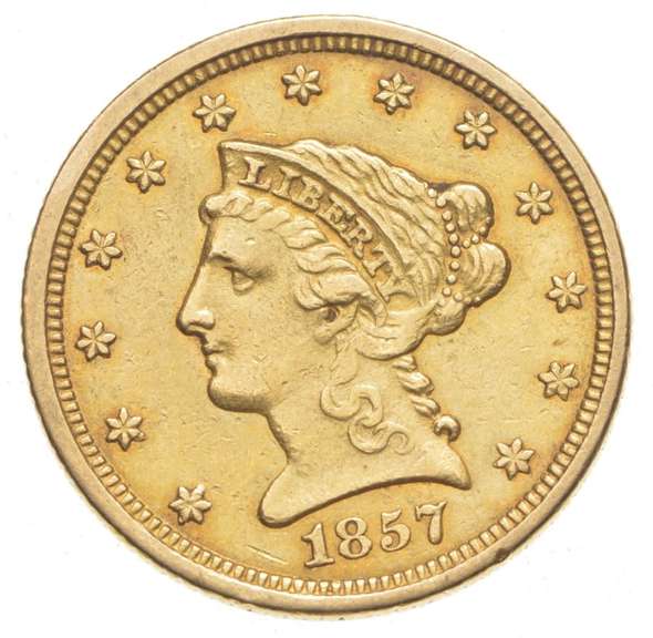 1857-O $2.50 Liberty Head Gold Quarter Eagle