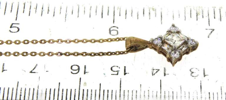 Sterling Silver CZ Star Necklace