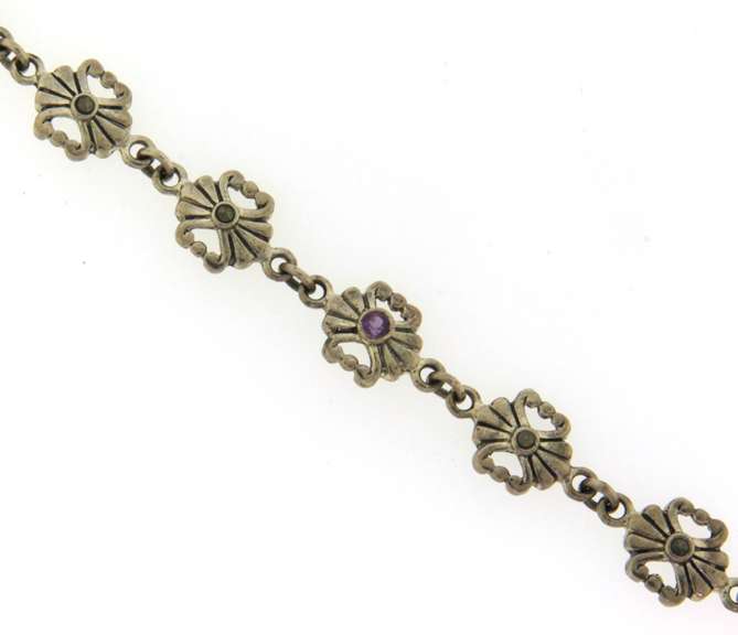 Sterling Silver Eleven Motifs flowers Bracelet