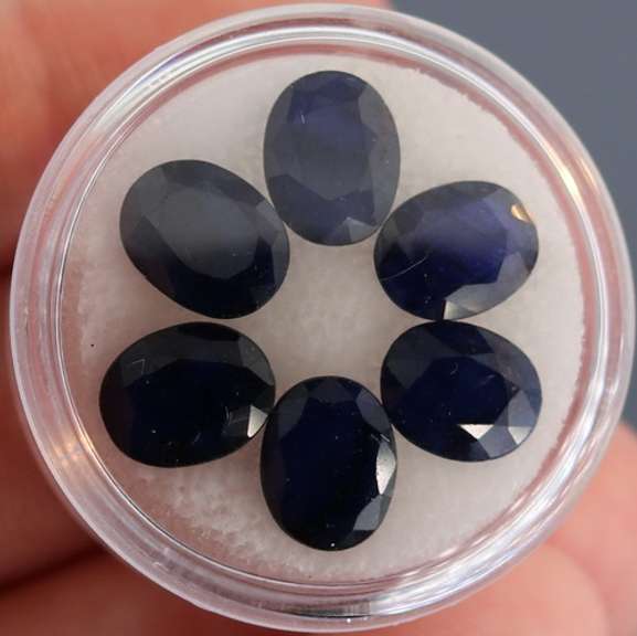 Heavy 12.37ct Royal blue Sapphire set from Madagascar