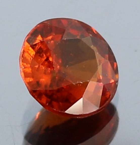 Fiery 3.16ct top color Hessonite Garnet solitaire