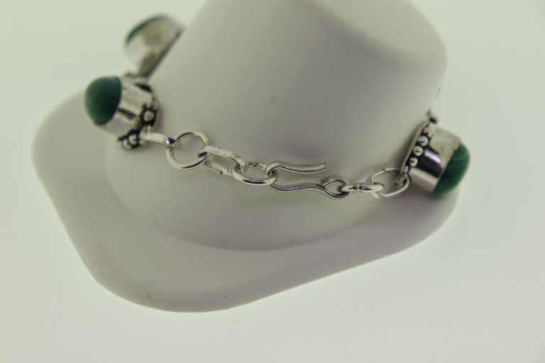 Silver-Tone Quartz Gemstone Bracelet
