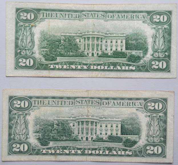 $20 St Louis Star 1969 & 1950 A SF  Fed Reserve Note