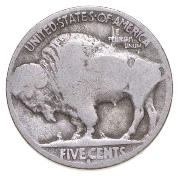 1913-S Indian Head Buffalo Nickel - Type 2
