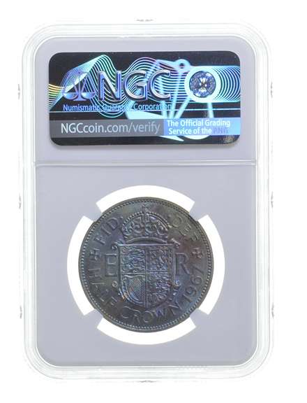 UNC Details 1967 Great Britain Half Crown - Artificial Toning - NGC