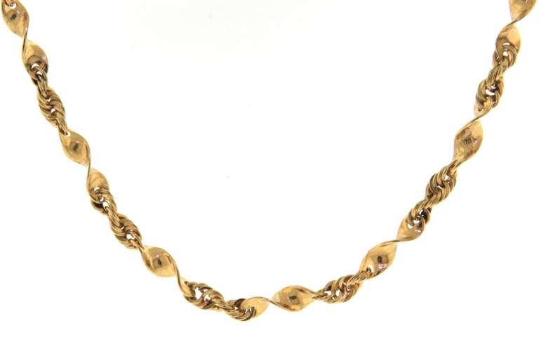 Fantastic 18kt Twisted Rope Chain necklace