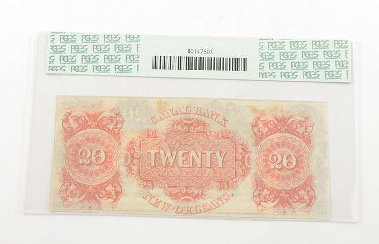 $20 18XX Remainder New Orleans Canal & Banking Obsolete Banknote PCGS